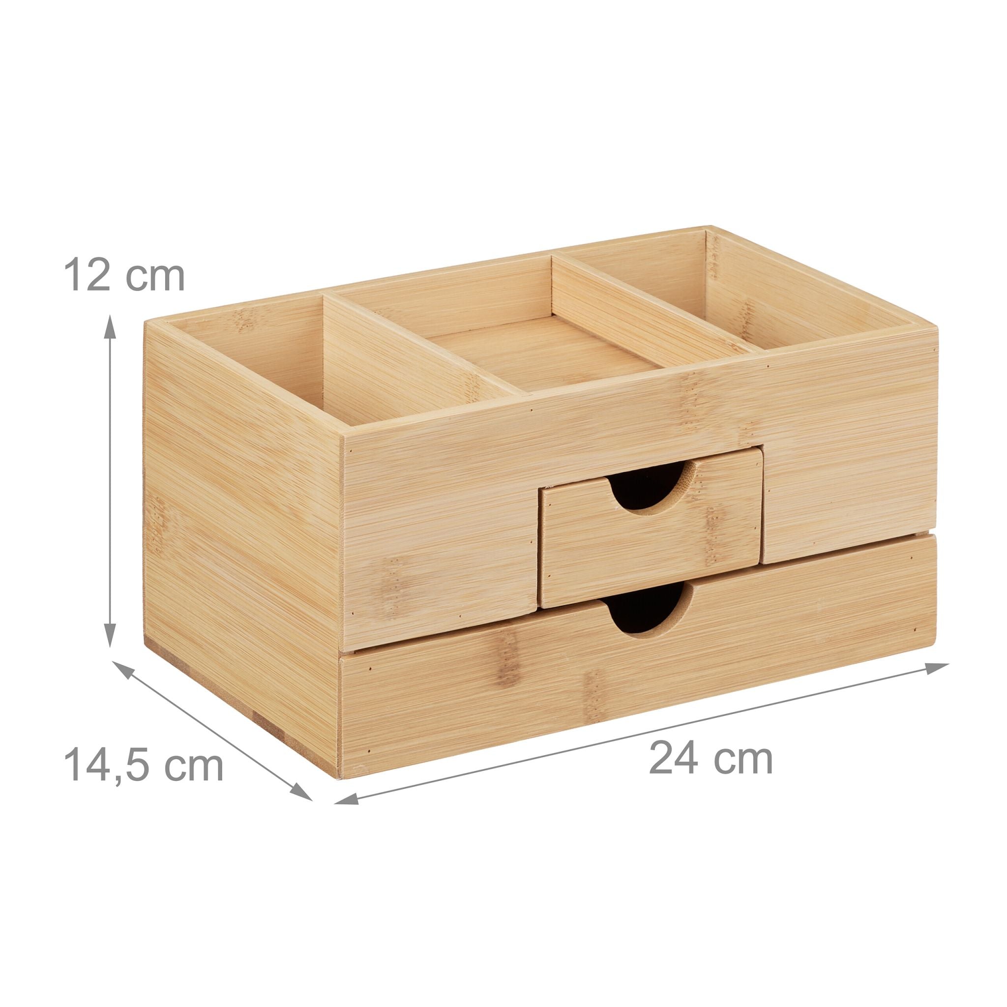 Schreibtisch Organizer mit Schubladen Hellbraun von Relaxdays