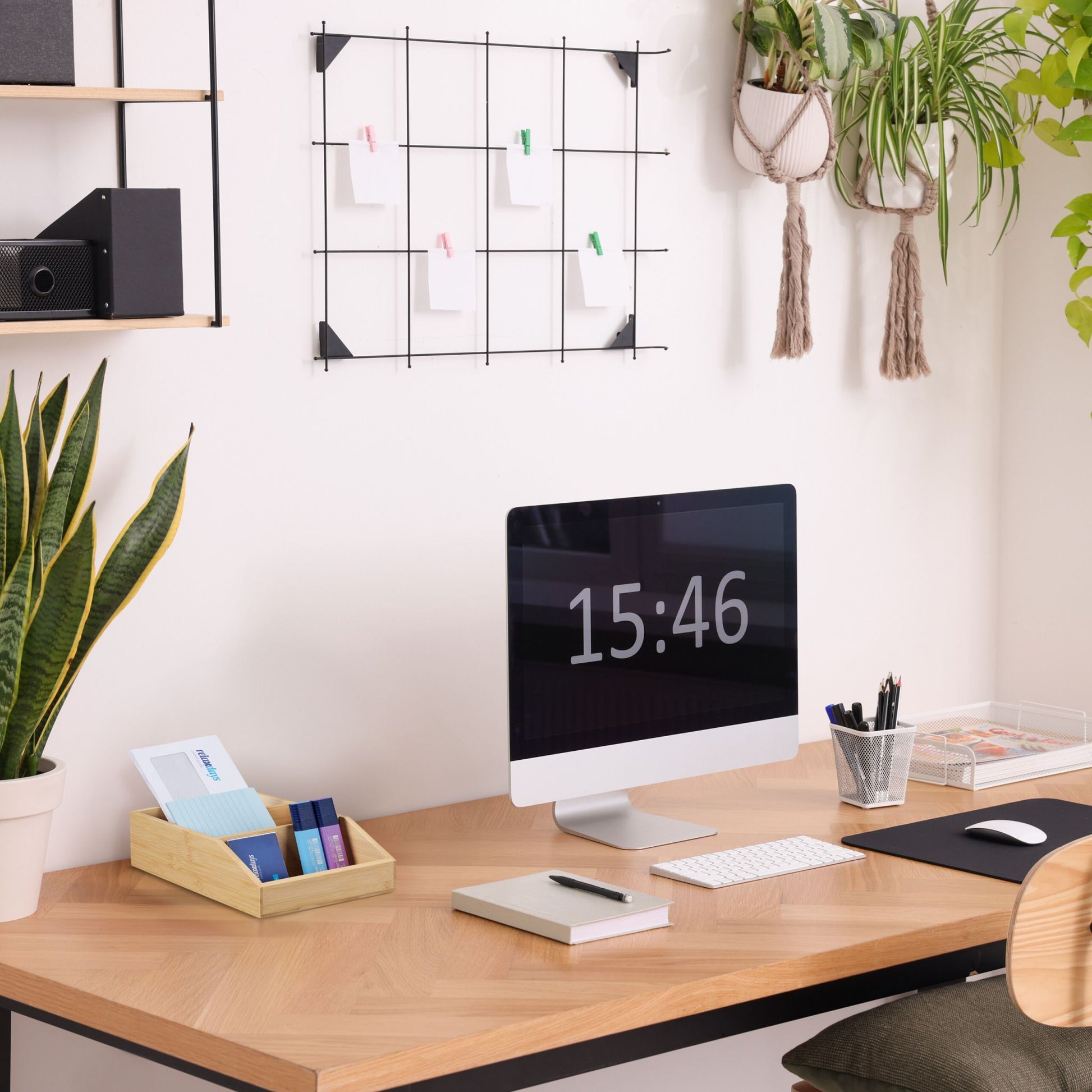 Schreibtisch Organizer Hellbraun von Relaxdays