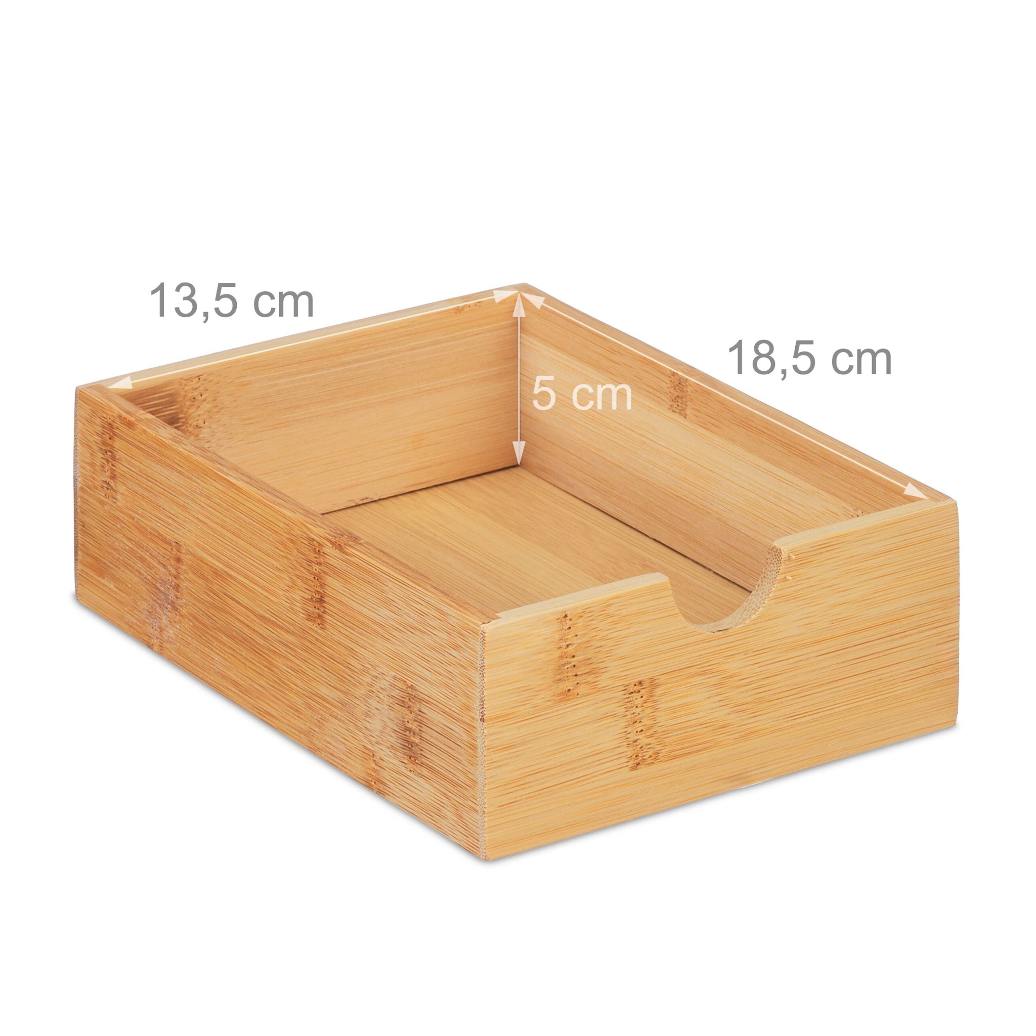 Schubladenbox mit 4 Fächern Weiss-Hellbraun von Relaxdays