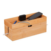 Kabelbox Bambus Hellbraun von Relaxdays