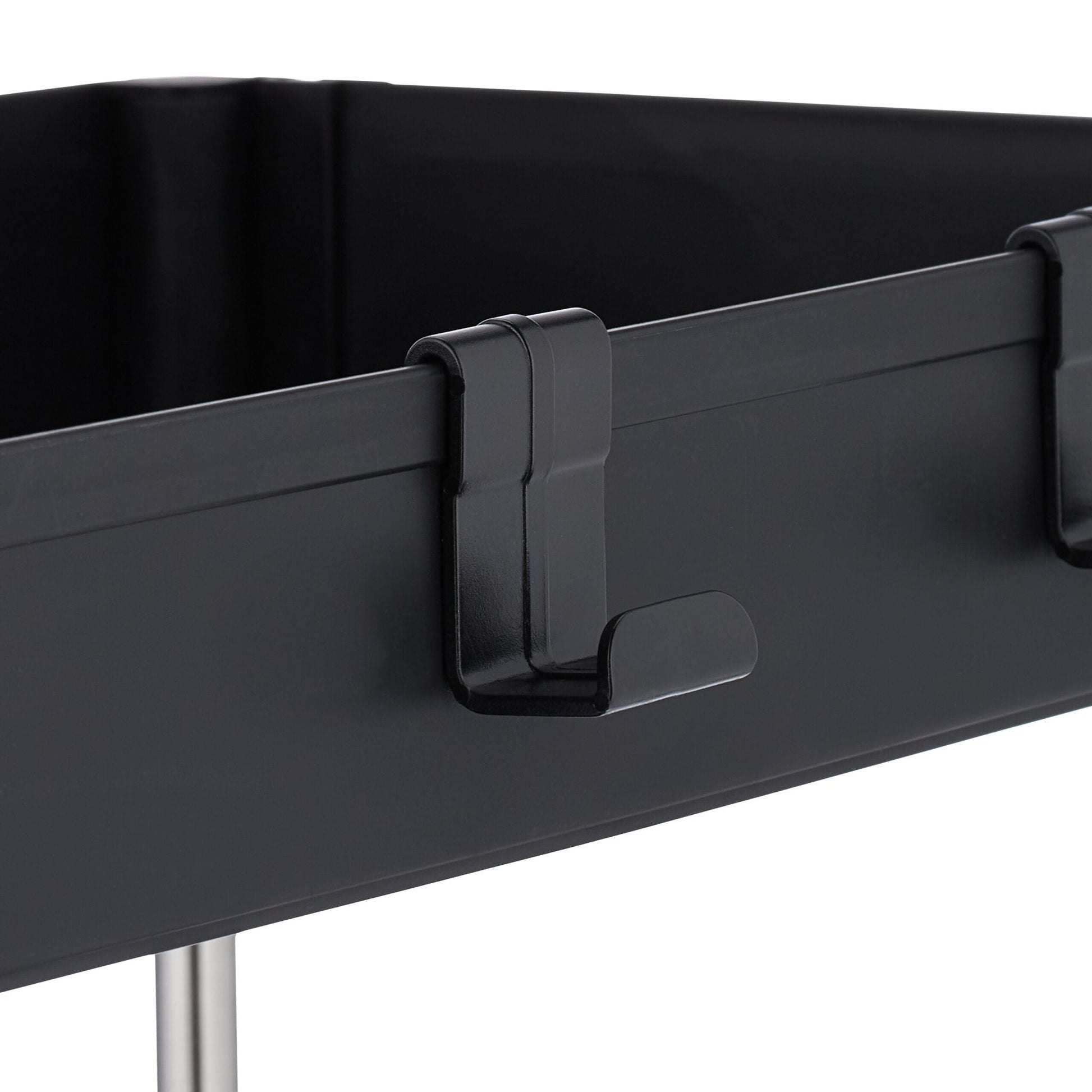 Nischenwagen mit 3 Ebenen Schwarz-Silber von Relaxdays