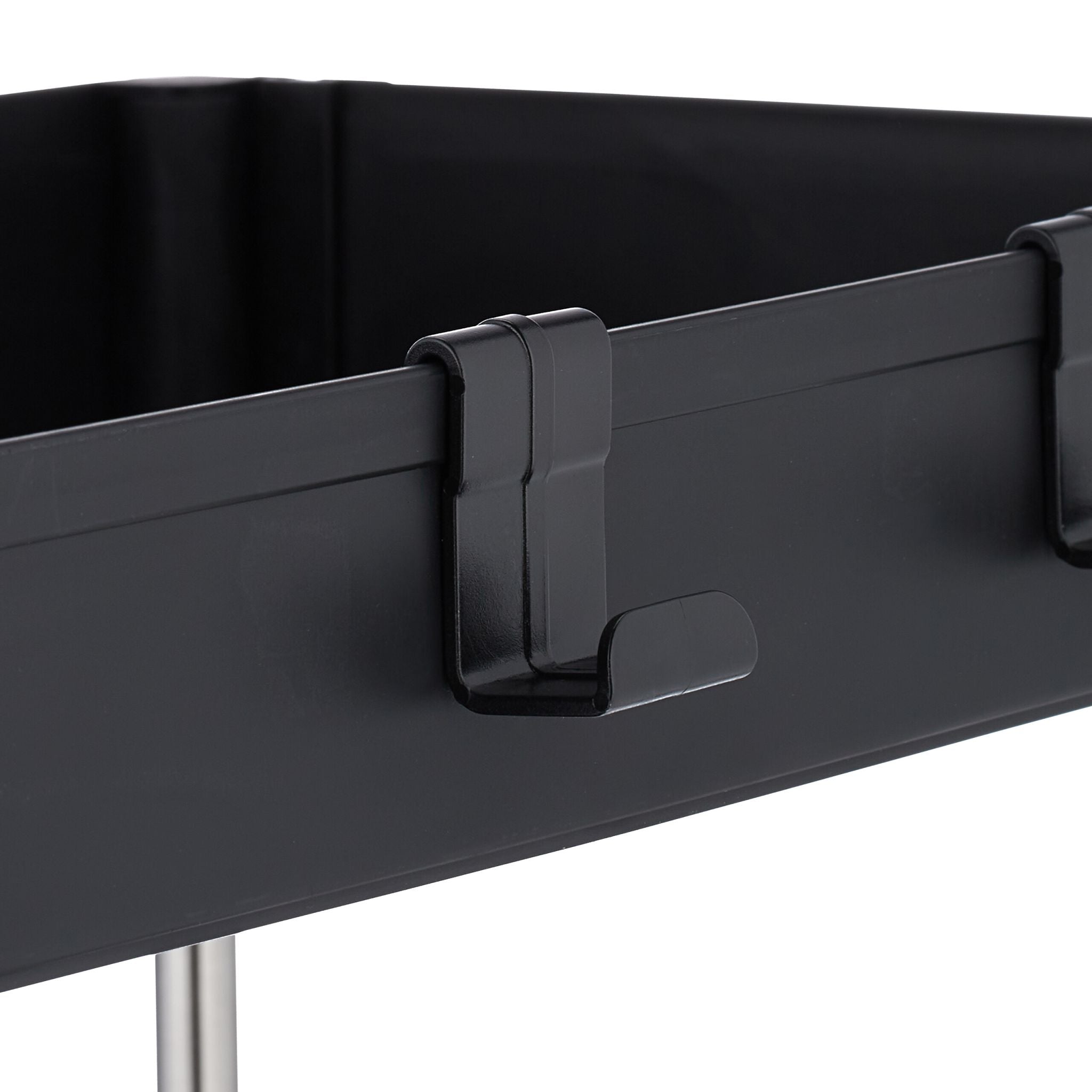 Nischenwagen mit 4 Ebenen Schwarz-Silber von Relaxdays