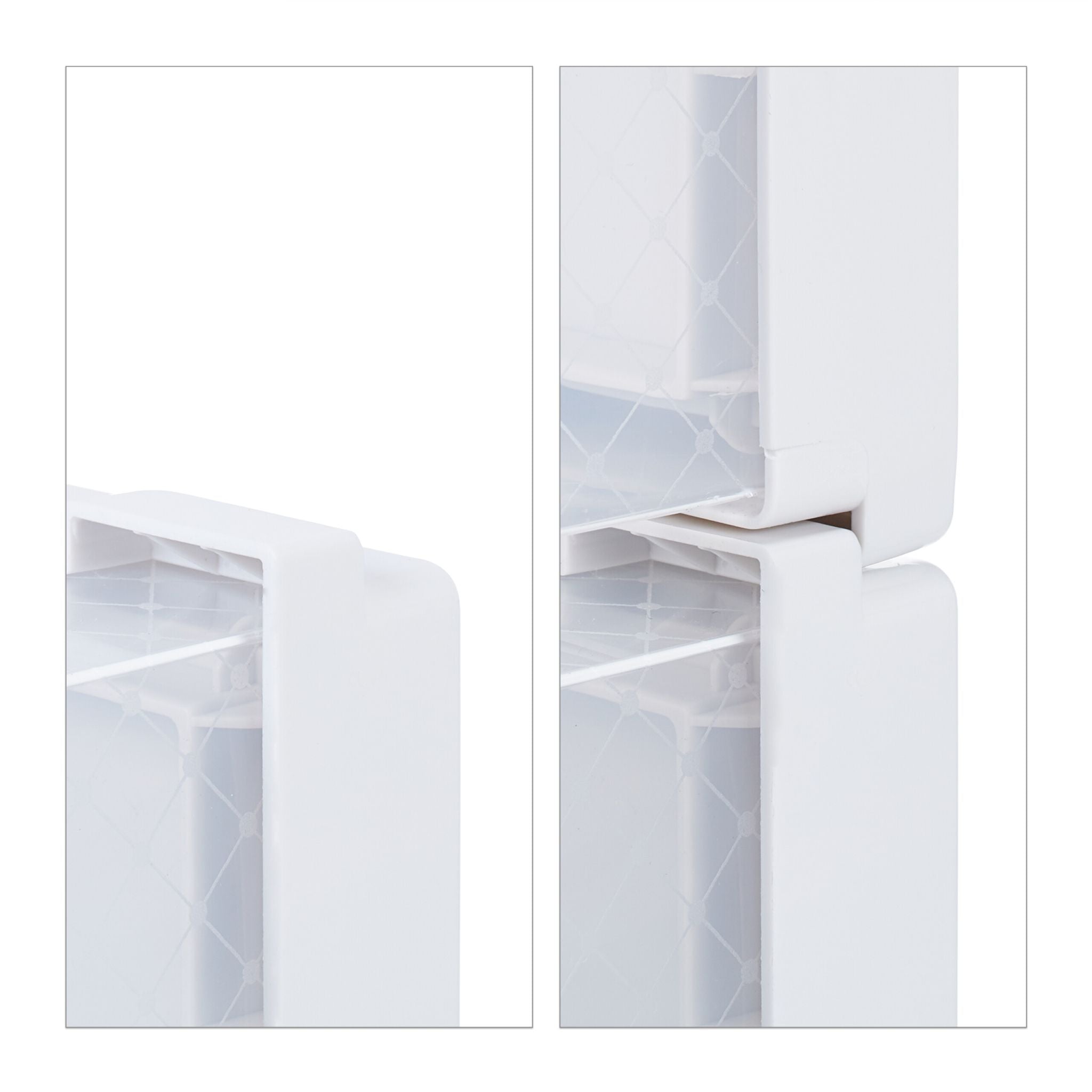 Schuhboxen 6er-Set Weiss-Transparent von Relaxdays