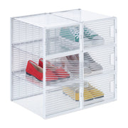 Schuhboxen 6er-Set Weiss-Transparent von Relaxdays