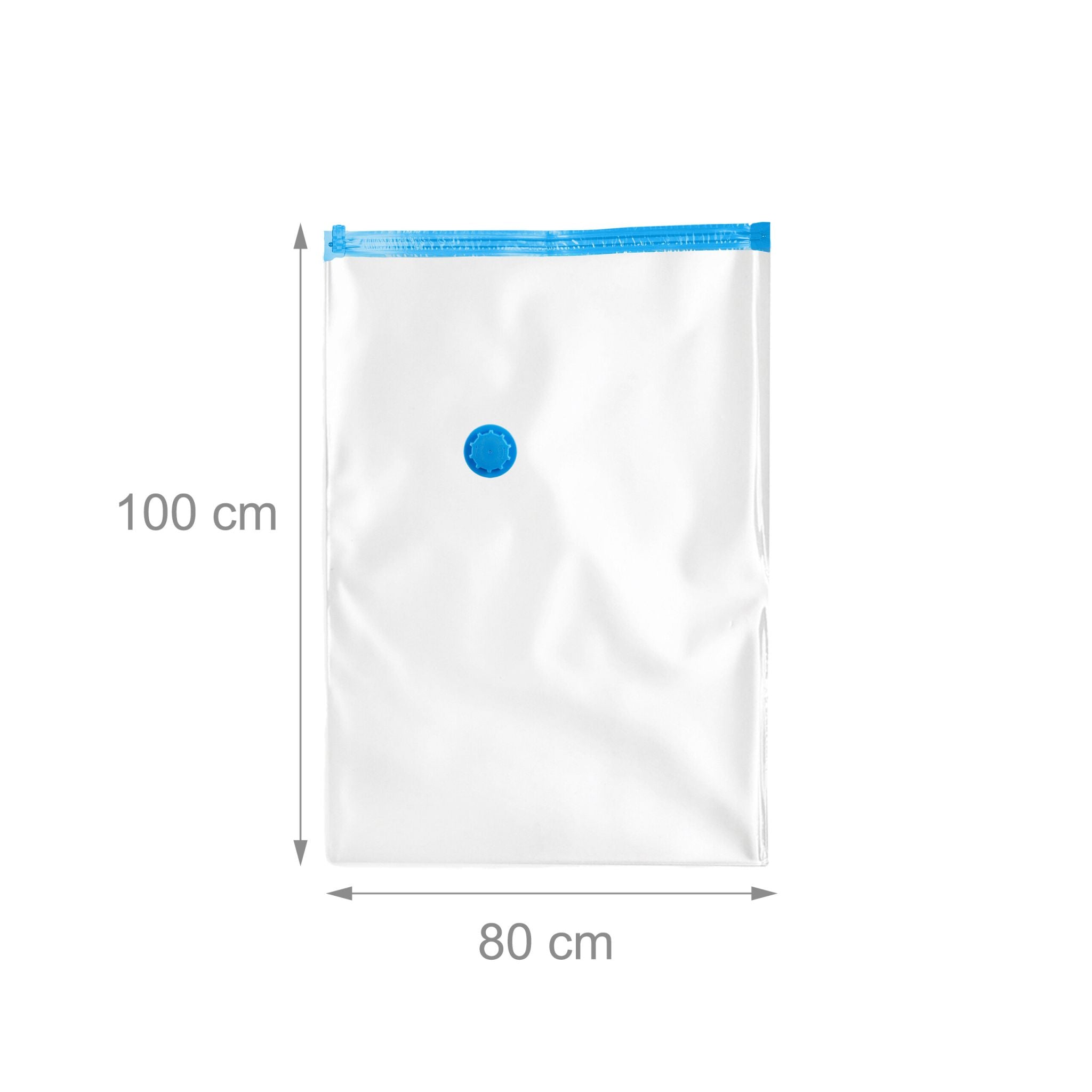Vakuumbeutel für Kleidung XL 6er-Set Blau-Transparent von Relaxdays