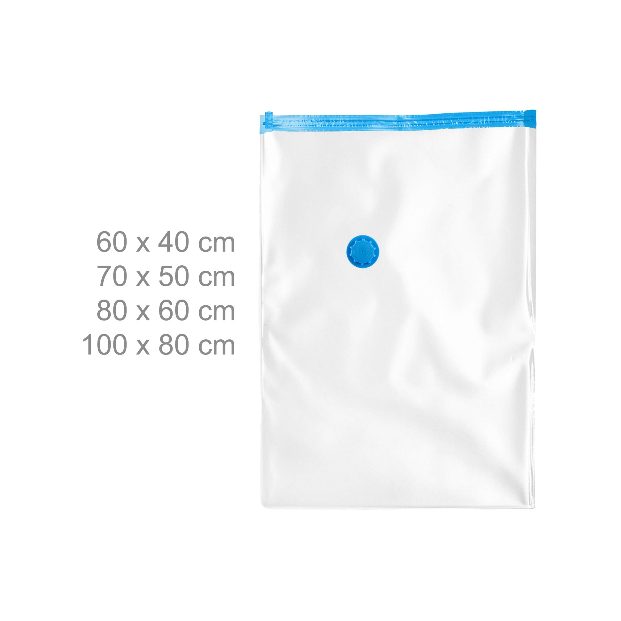 Vakuumbeutel für Kleidung 12er-Set Blau-Transparent von Relaxdays
