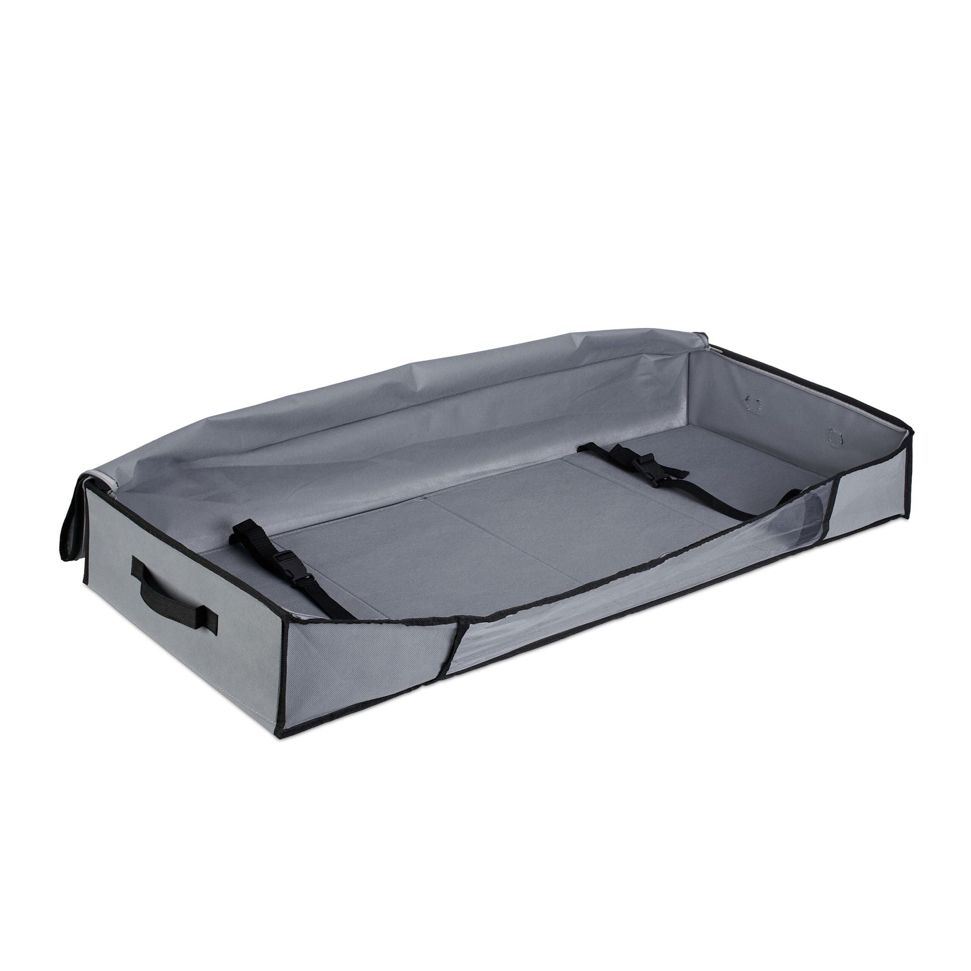Unterbettkommode Vakuum 2er-Set Transparent-Grau von Relaxdays