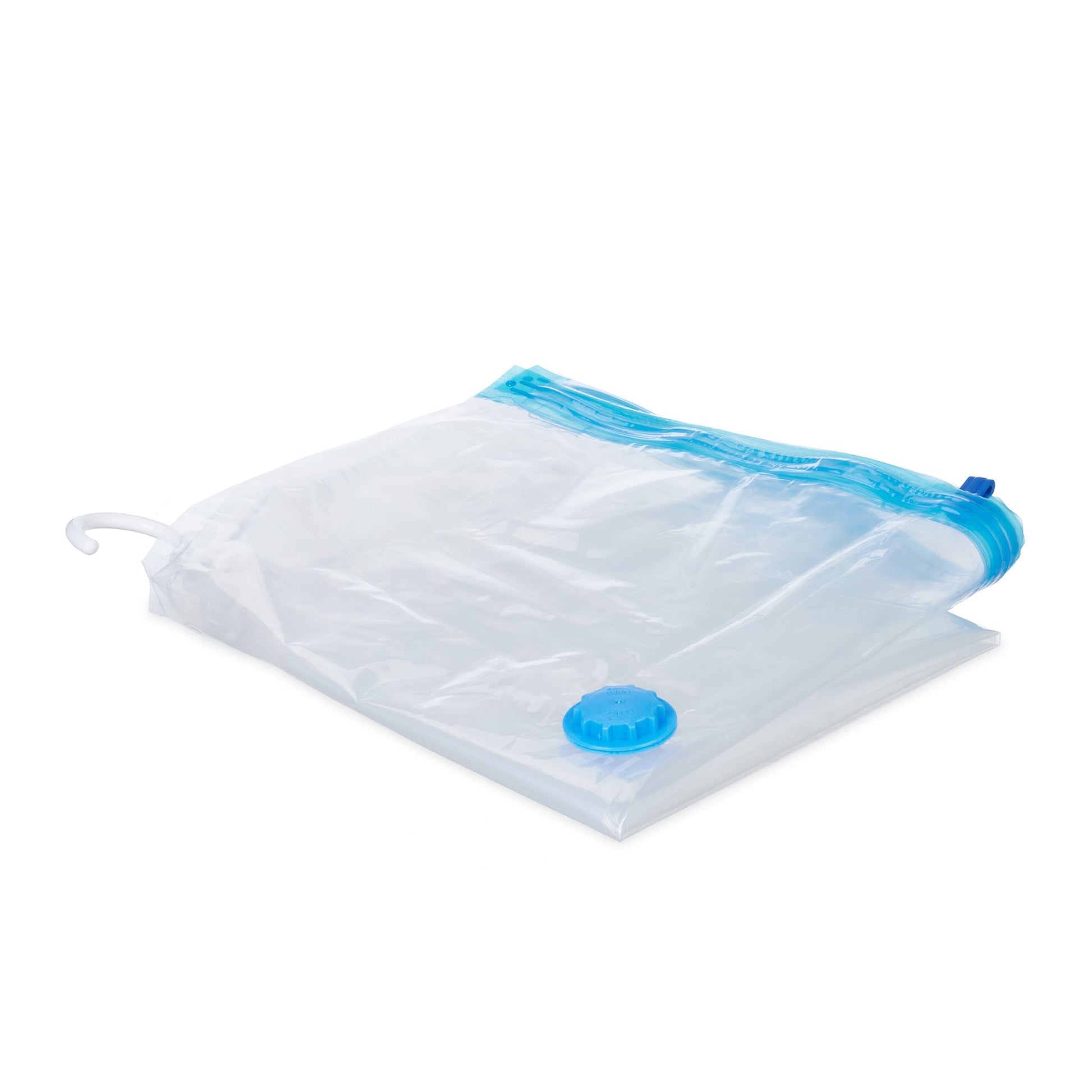 Hängende Vakuumbeutel Kleidung 4er-Set Weiss-Blau-Transparent von Relaxdays