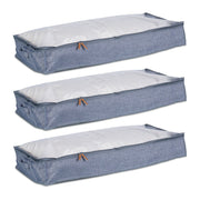 Unterbettkommode 3er-Set Transparent-Grau von Relaxdays