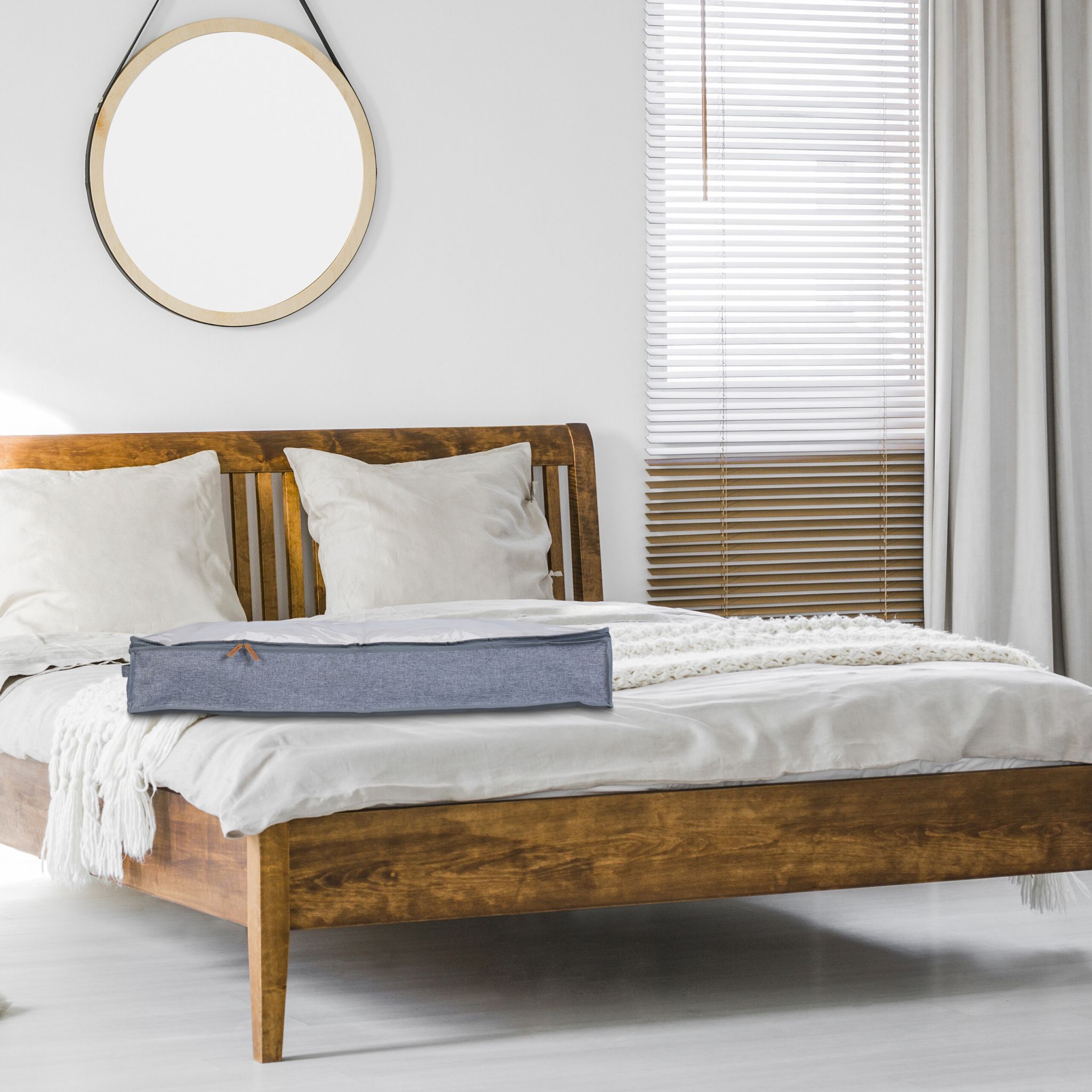 Unterbettkommode 3er-Set Transparent-Grau von Relaxdays