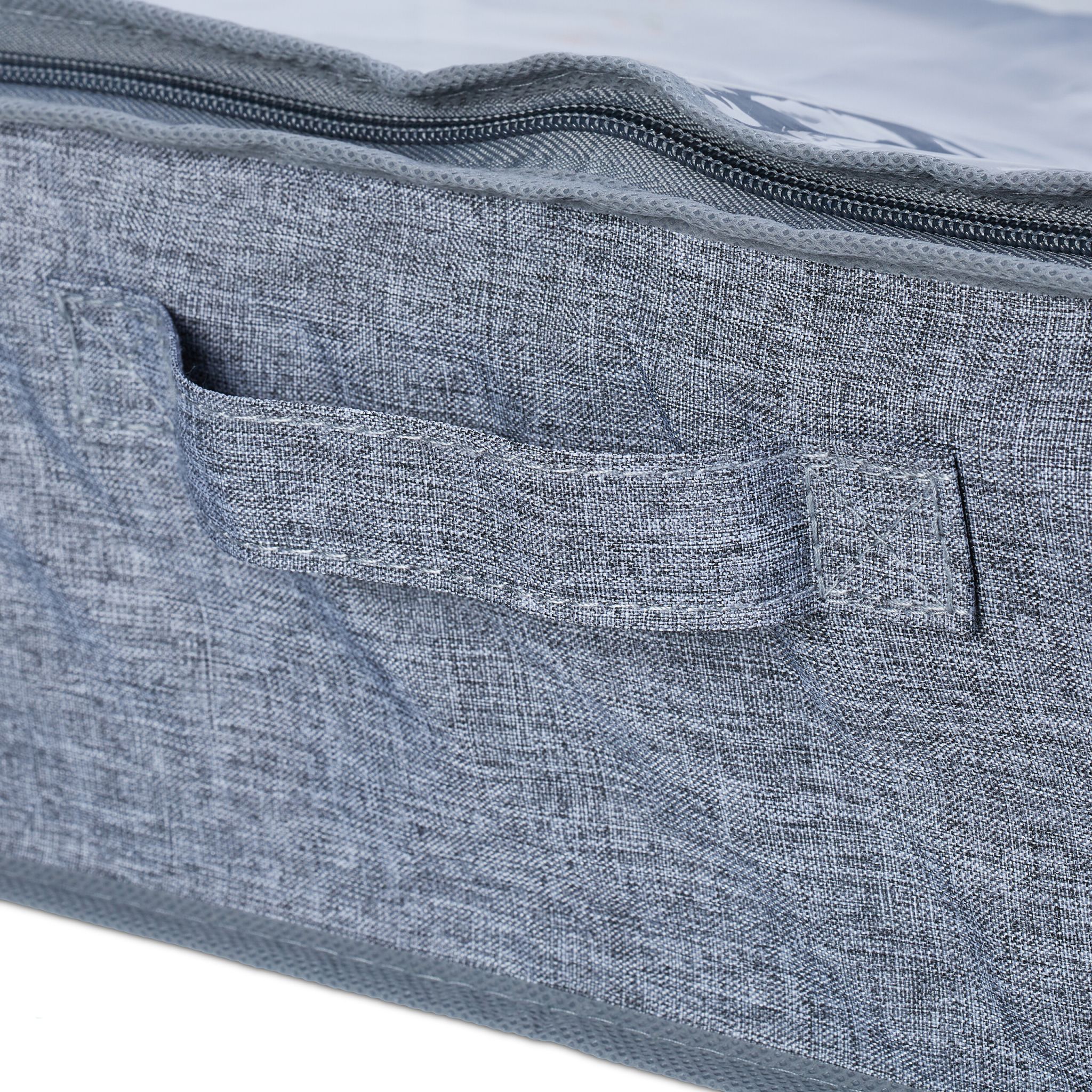 Unterbettkommode 3er-Set Transparent-Grau von Relaxdays