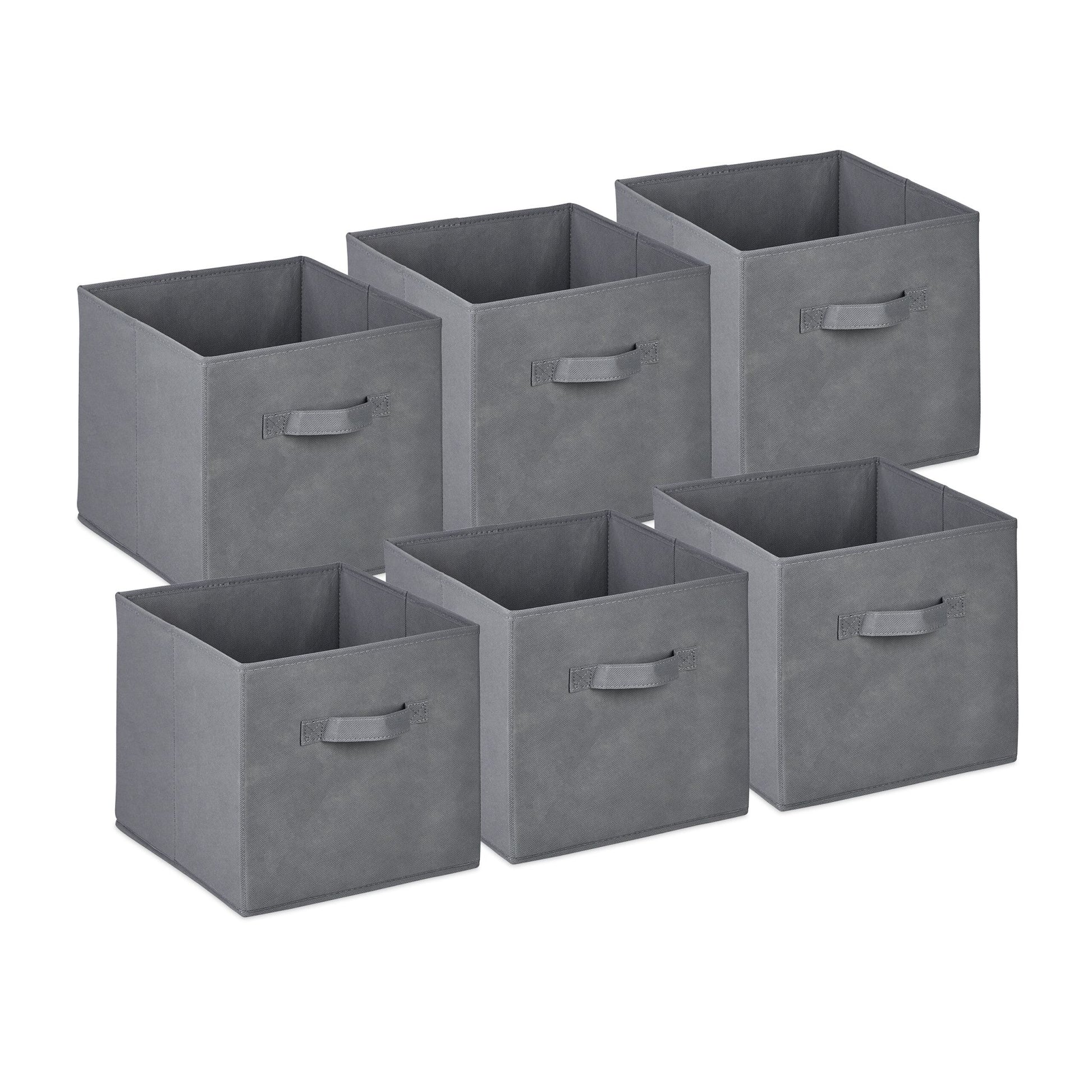 Aufbewahrungsbox 6er-Set Grau von Relaxdays
