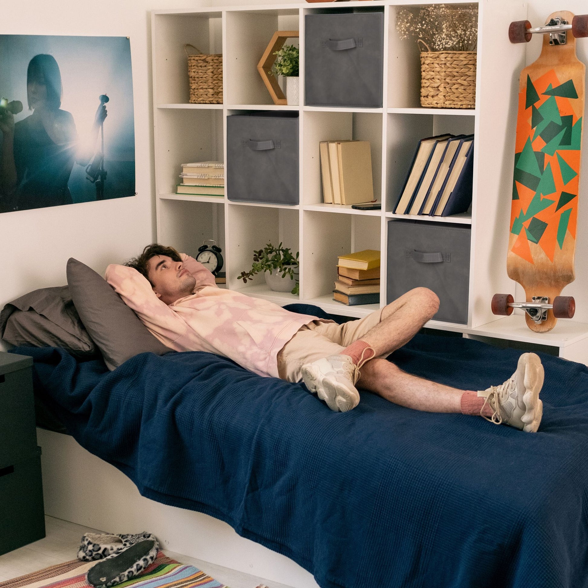 Aufbewahrungsbox 6er-Set Grau von Relaxdays