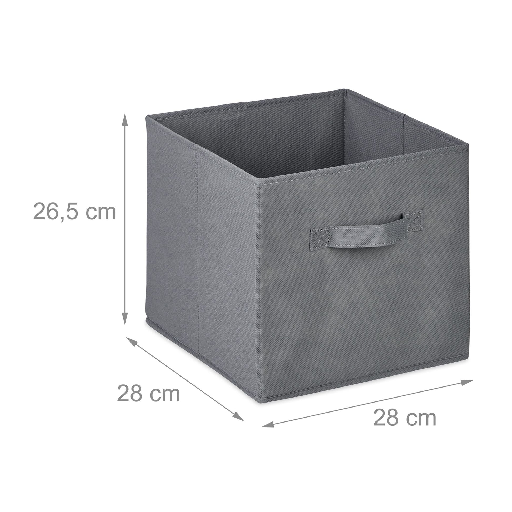 Aufbewahrungsbox 6er-Set Grau von Relaxdays