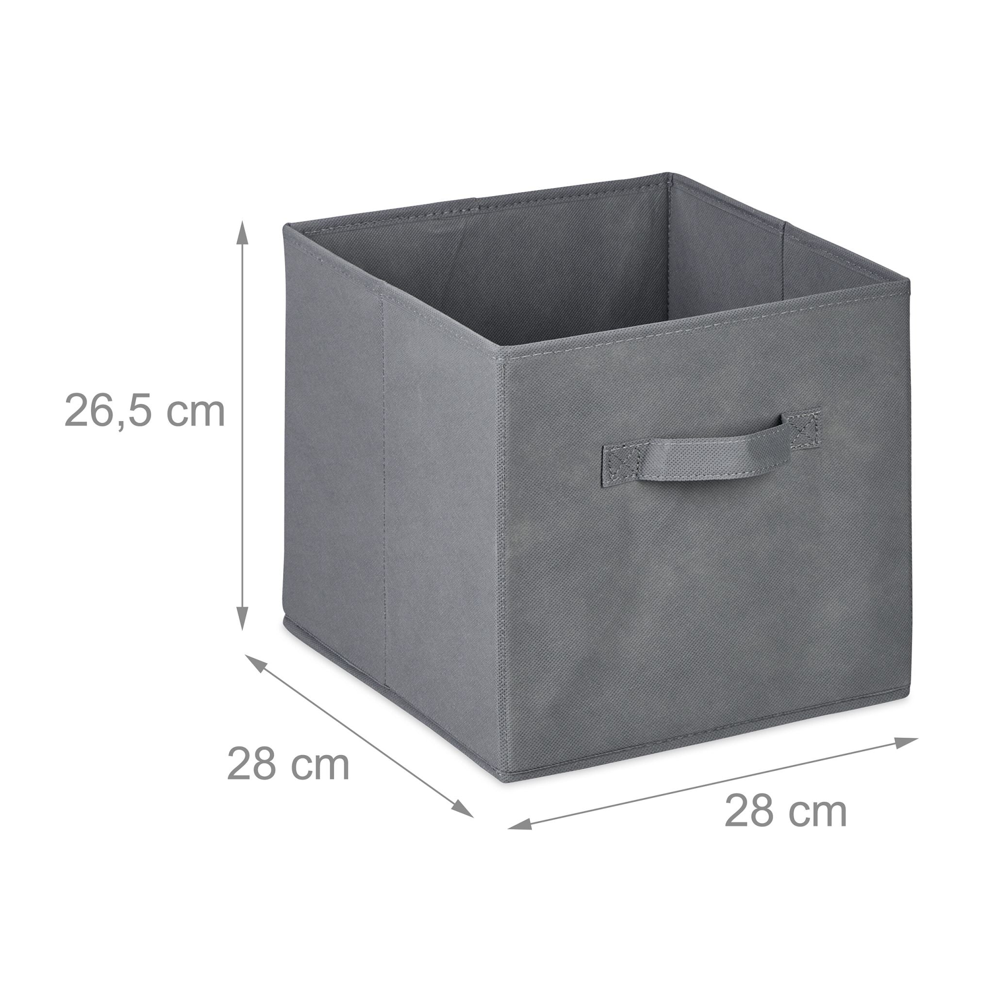 Aufbewahrungsbox 6er-Set Grau von Relaxdays