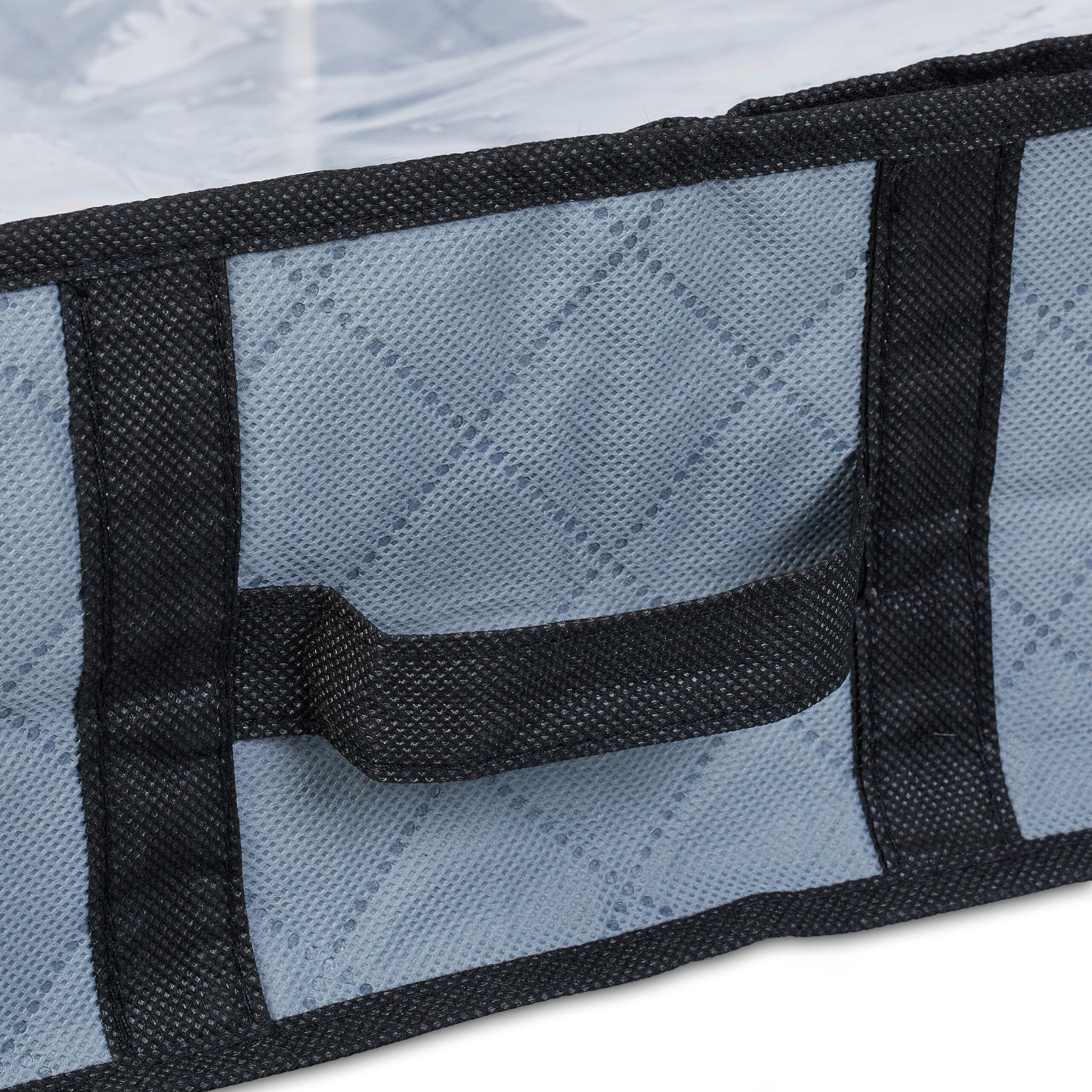 Unterbettkommode 2er-Set Schwarz-Transparent-Grau von Relaxdays
