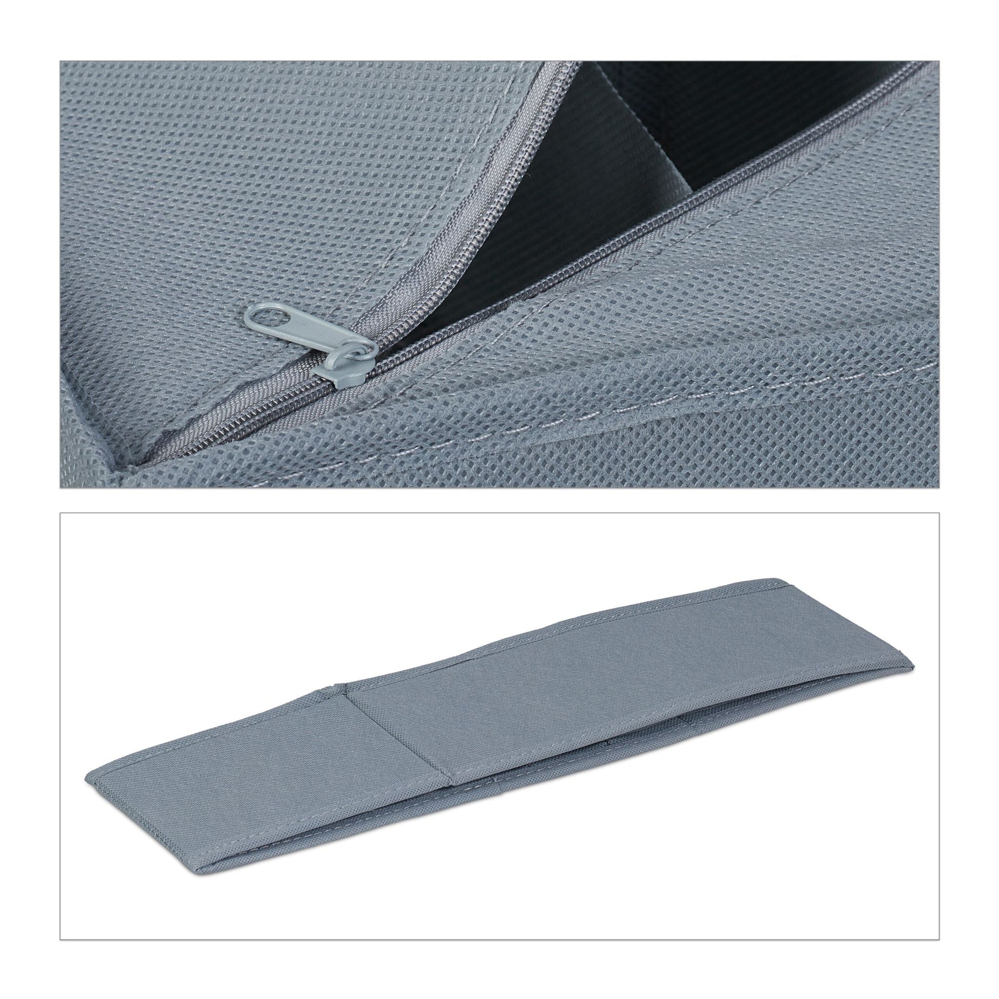 Schubladenorganiserset 4-tlg. Grau von Relaxdays