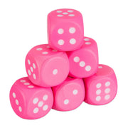 Schaumstoffwürfel 6er-Set Weiss-Pink von Relaxdays