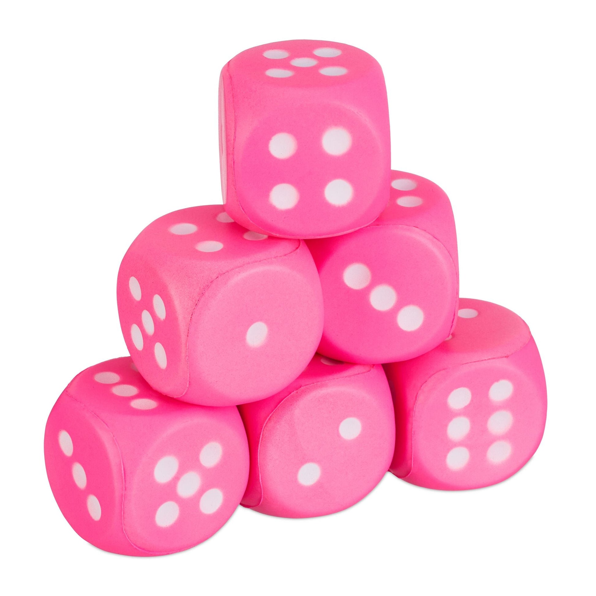 Schaumstoffwürfel 6er-Set Weiss-Pink von Relaxdays