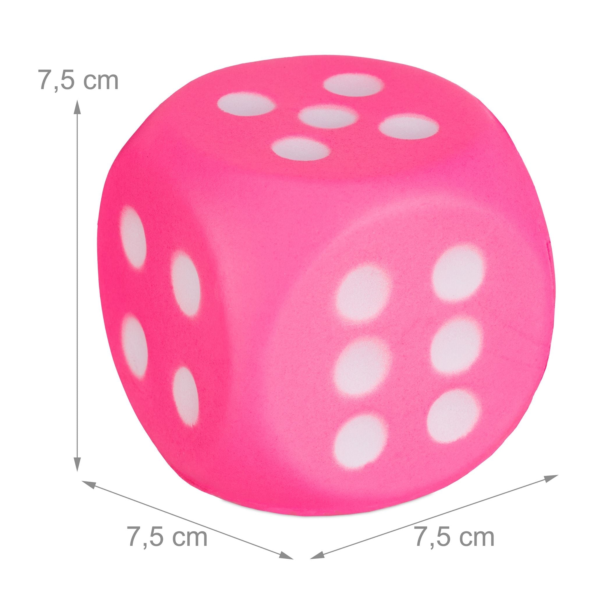 Schaumstoffwürfel 6er-Set Weiss-Pink von Relaxdays