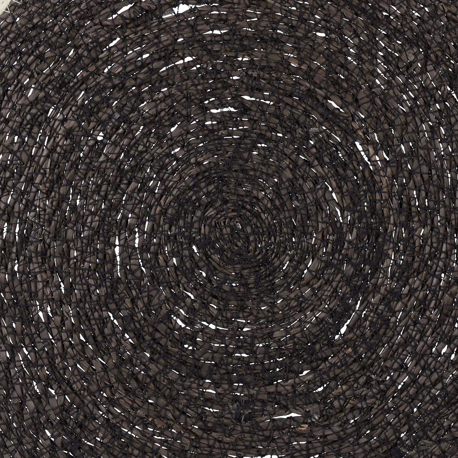 Tischset Seegras 4-teiliges Creme-Schwarz von Relaxdays