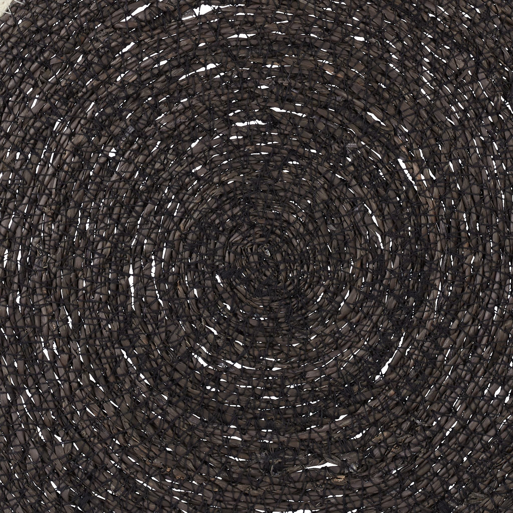 Tischset Seegras 4-teiliges Creme-Schwarz von Relaxdays