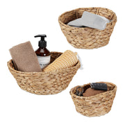 Aufbewahrungskörbe Wasserhyazinthe 3er-Set Hellbraun von Relaxdays