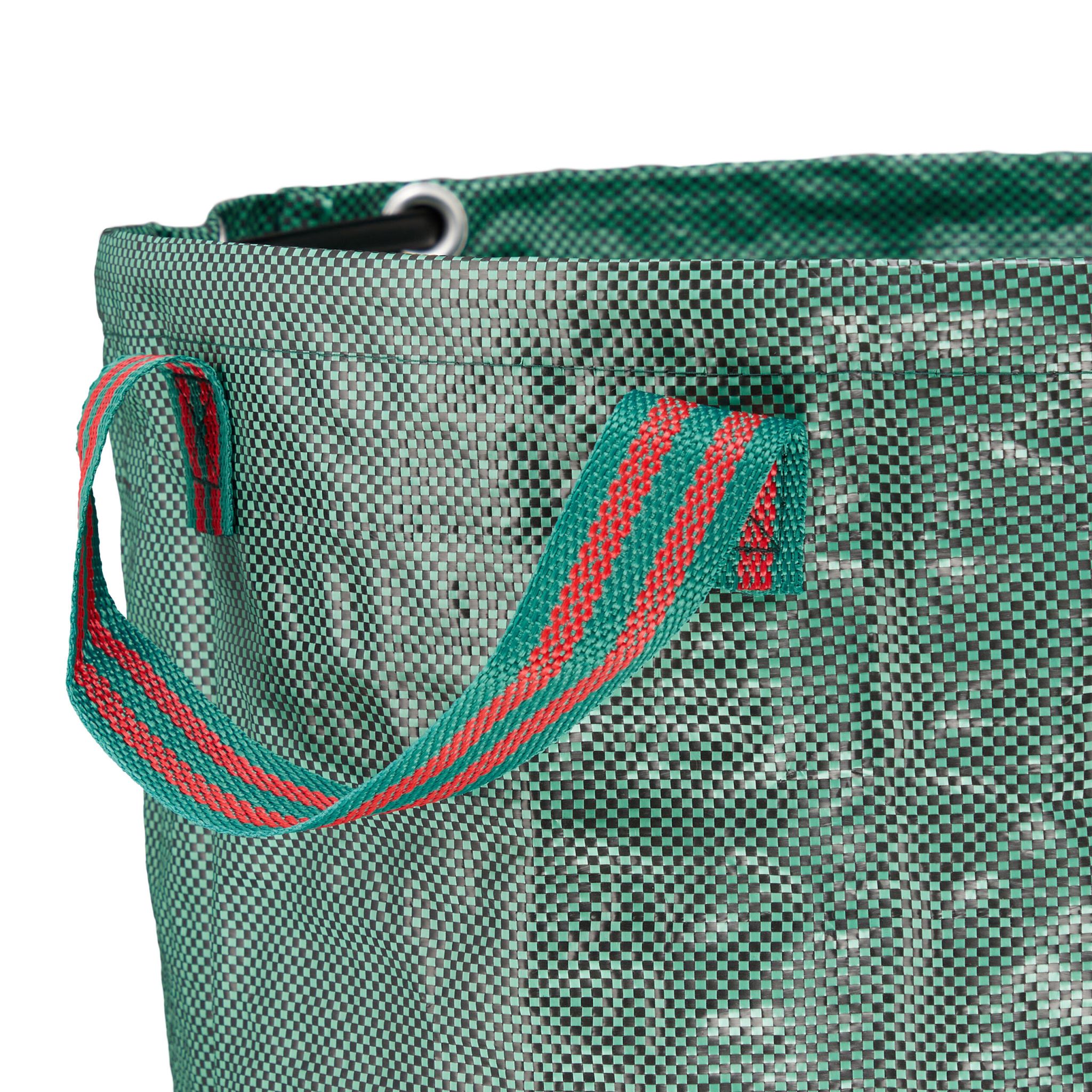 Unkrautstecher mit Gartenabfallsack Dunkelgrün-Grün-Silber von Relaxdays