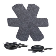 Pfannenschoner Filz 6er-Set Grau von Relaxdays