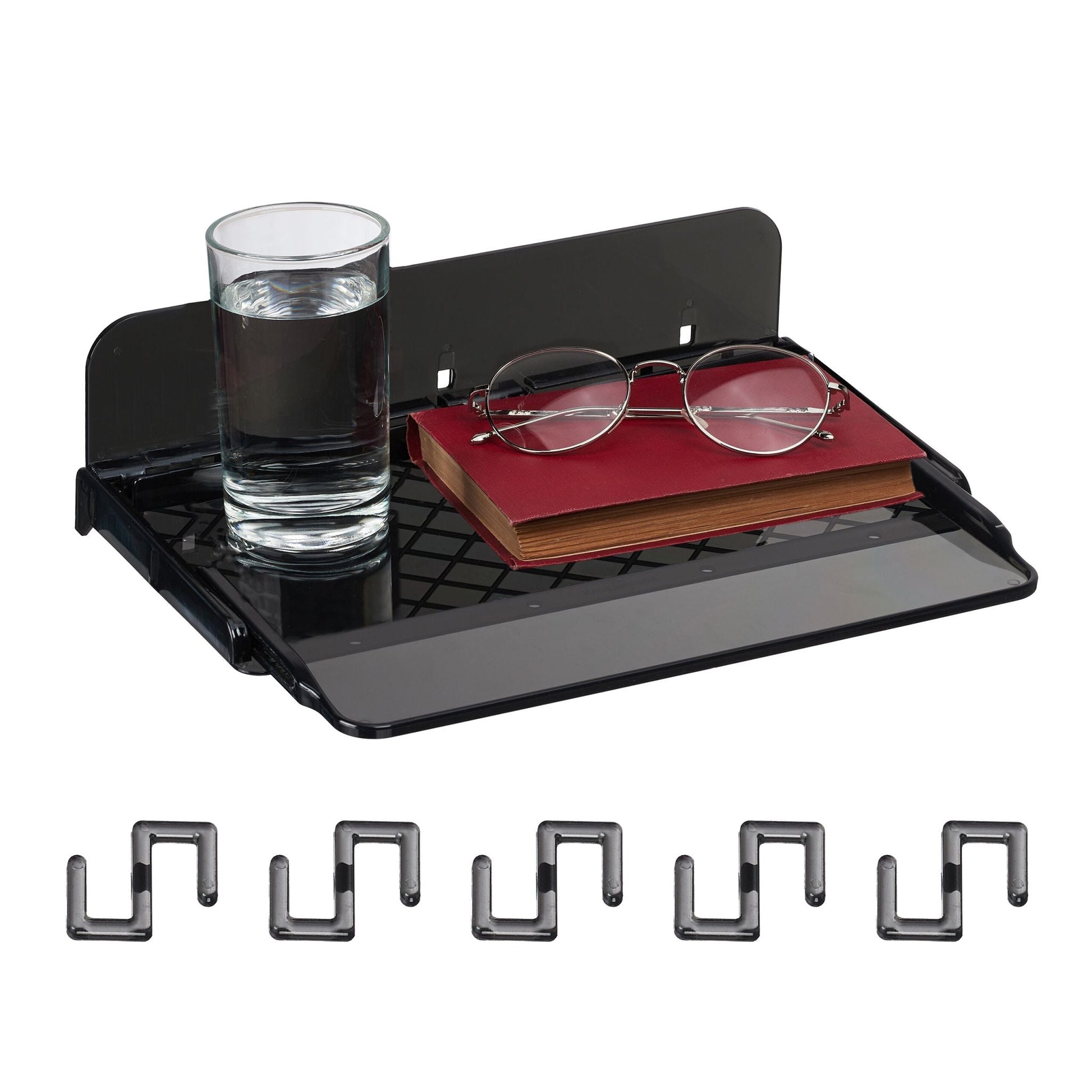 Ausziehbarer Betttisch Schwarz von Relaxdays
