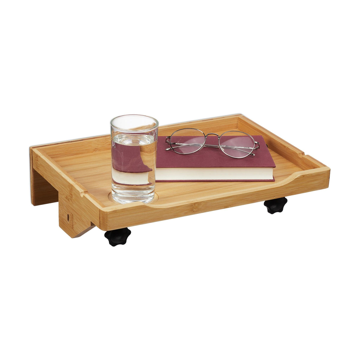 Klemmbare Bettablage Bambus Hellbraun von Relaxdays