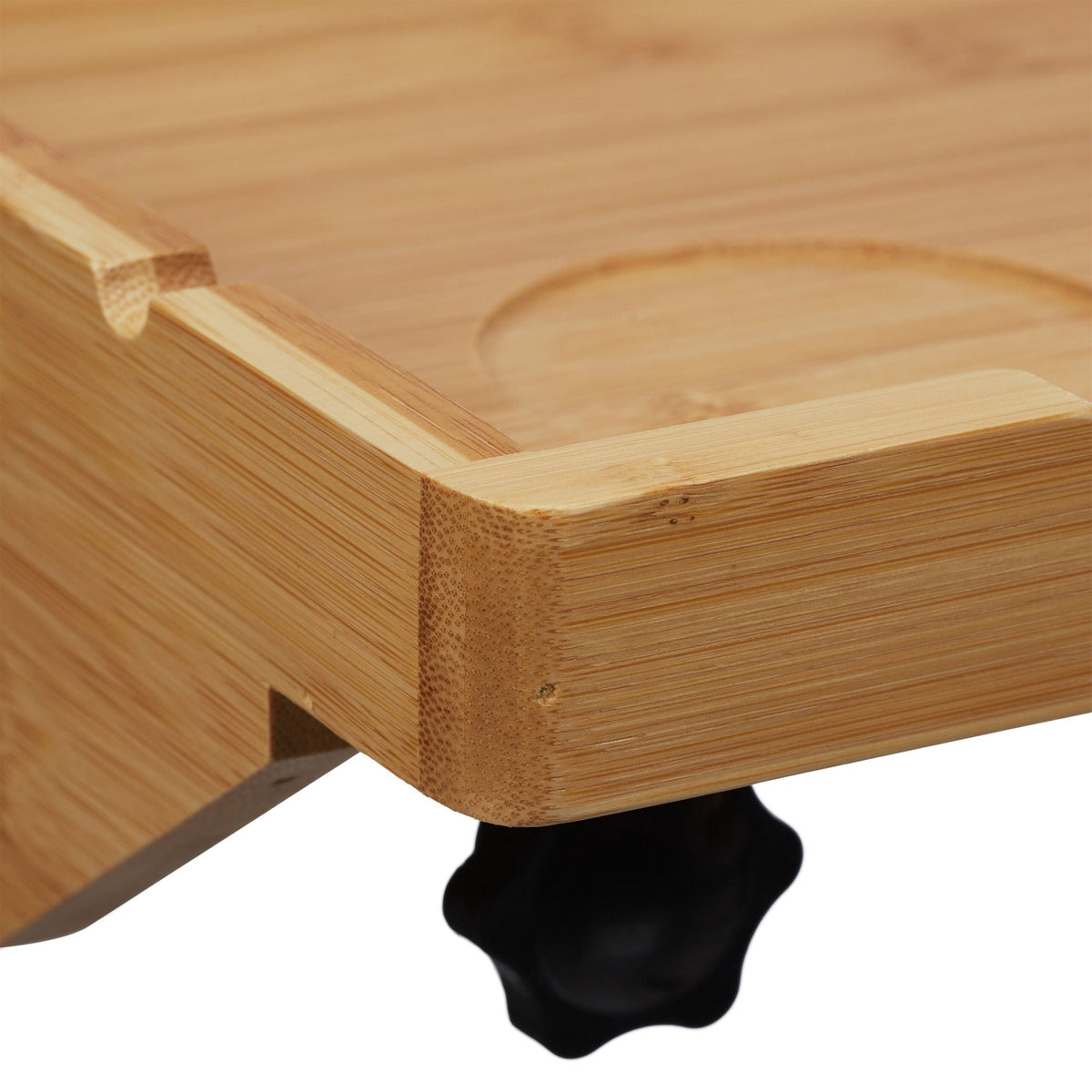 Klemmbare Bettablage Bambus Hellbraun von Relaxdays