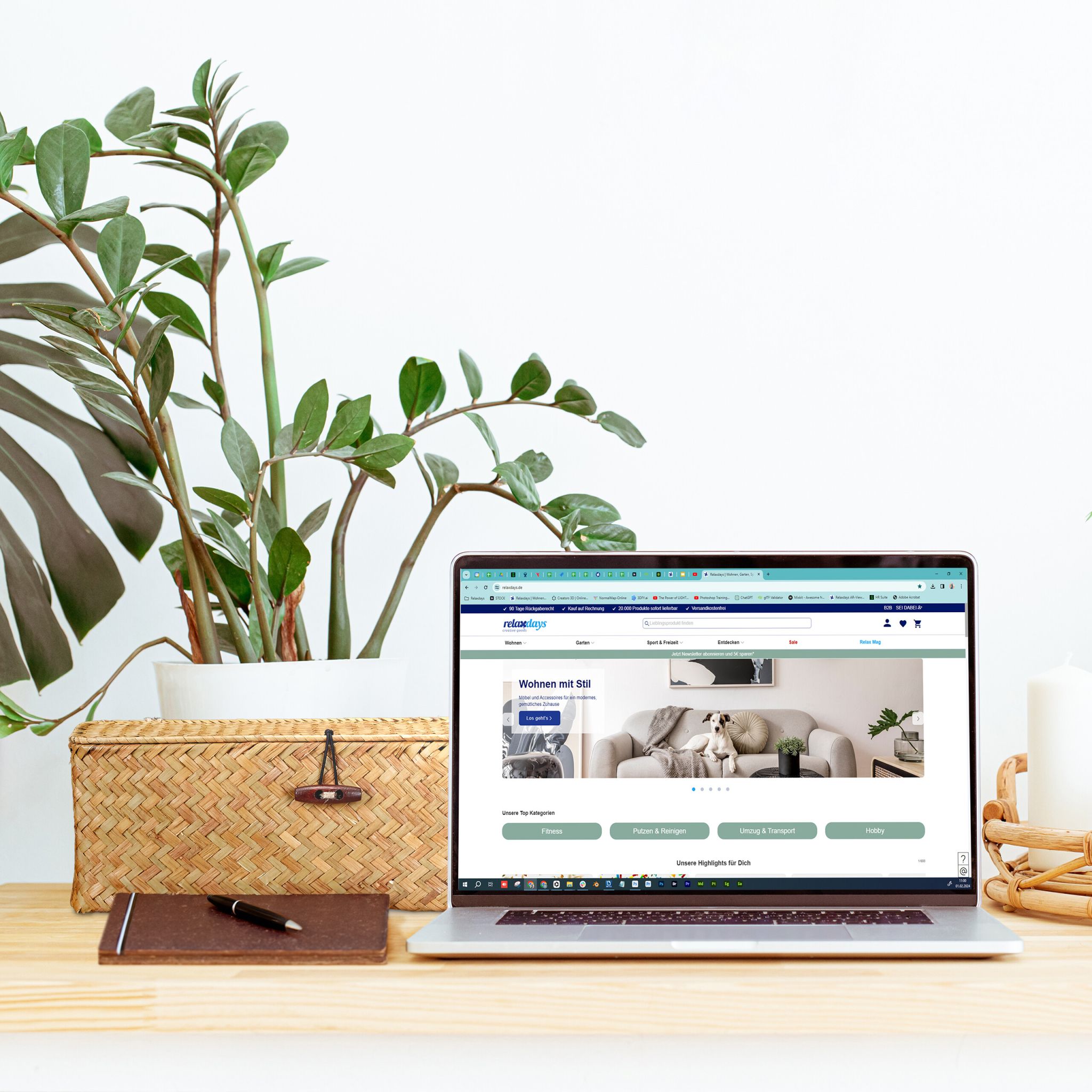 Aufbewahrungsbox mit Deckel Dunkelbraun-Hellbraun von Relaxdays