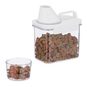 Futter Aufbewahrungsbox 1,1L Weiss-Rot-Transparent