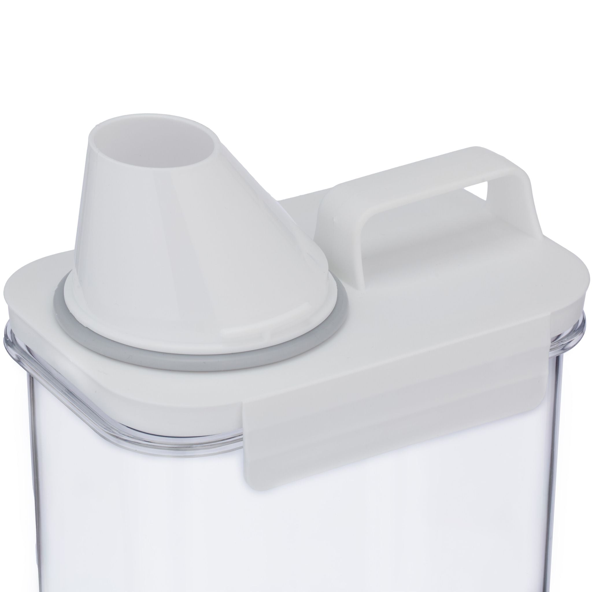 Futter Aufbewahrungsbox 1,1L Weiss-Rot-Transparent