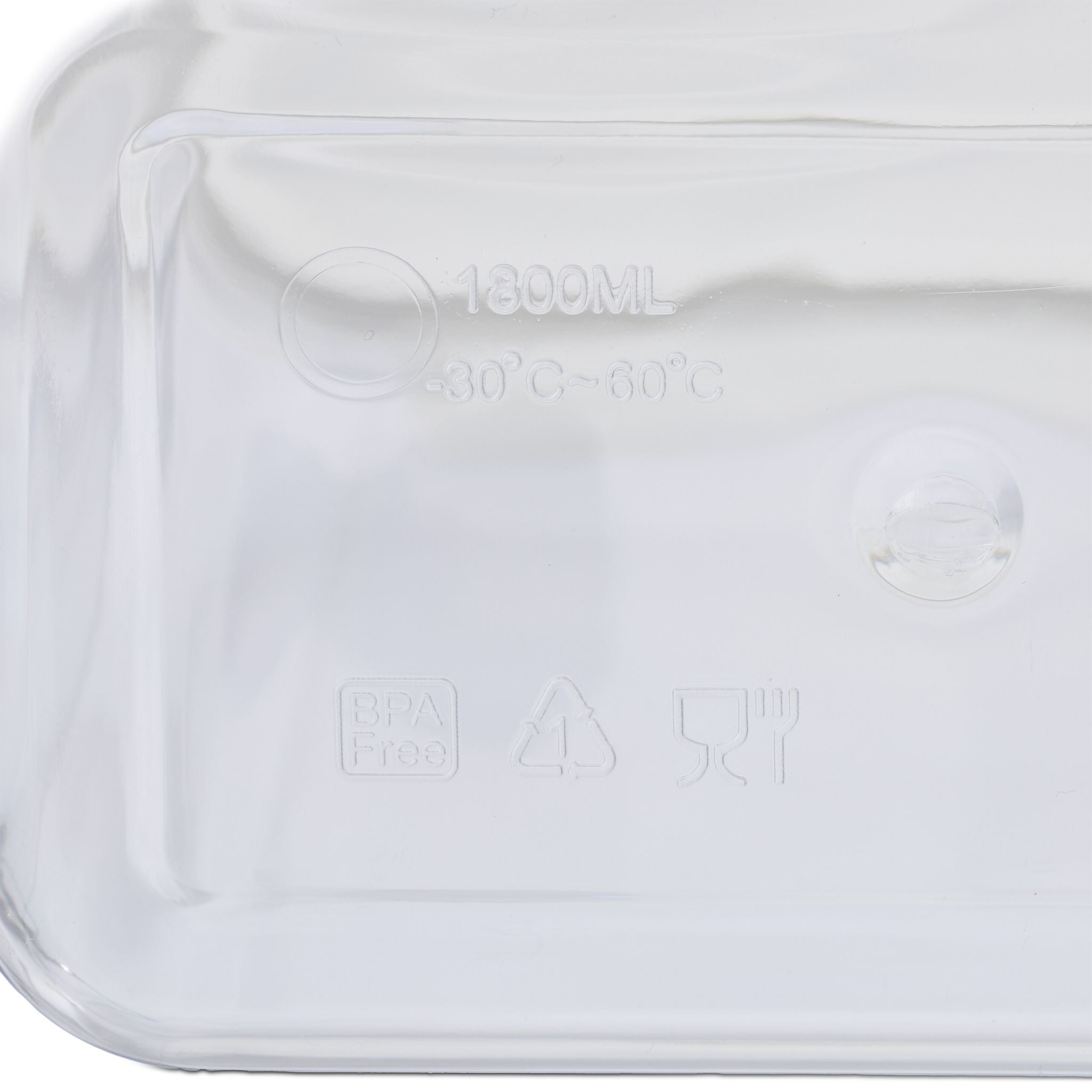Futter Aufbewahrungsbox 1,1L Weiss-Rot-Transparent