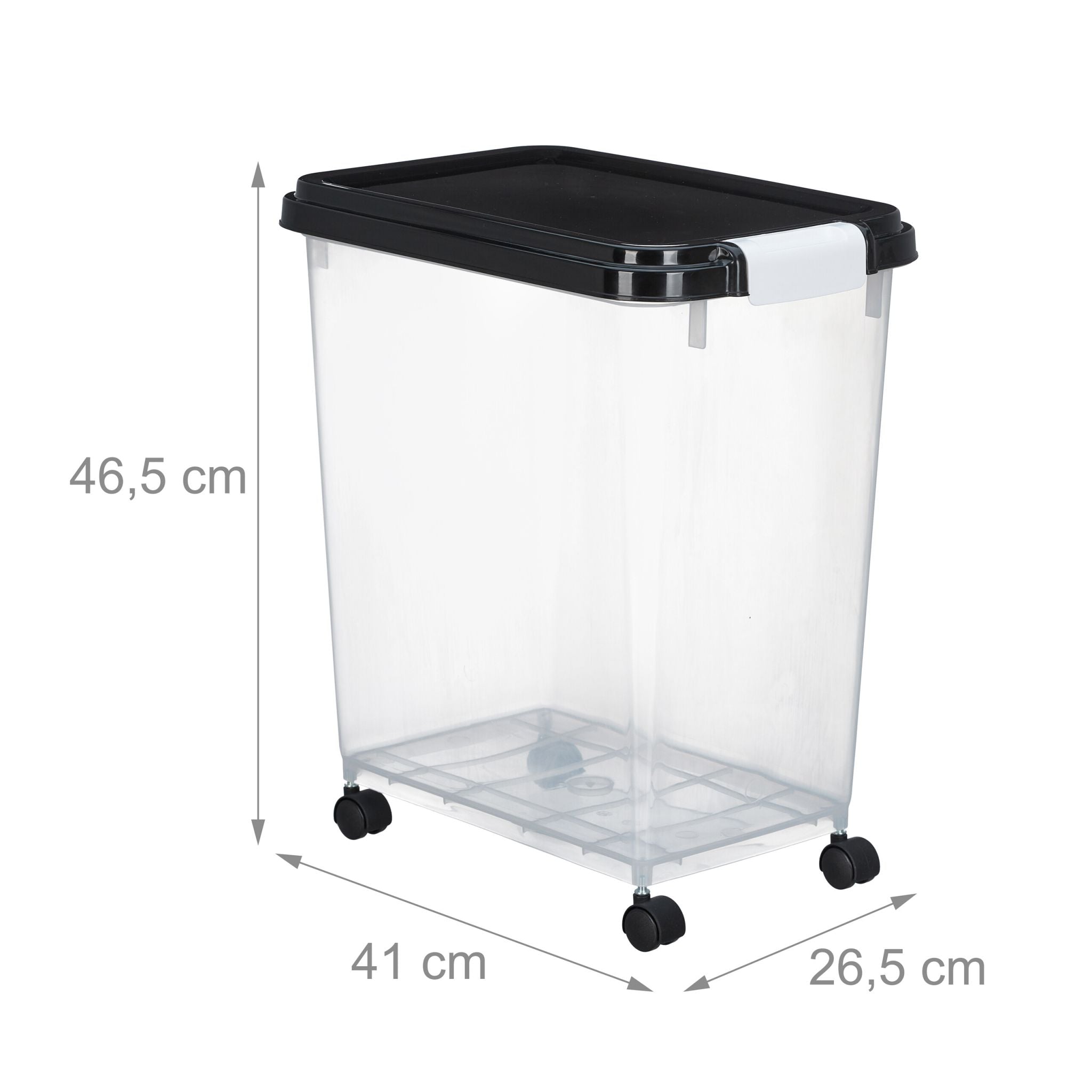 Hundefutter Aufbewahrungsbox 2er-Set Schwarz-Transparent