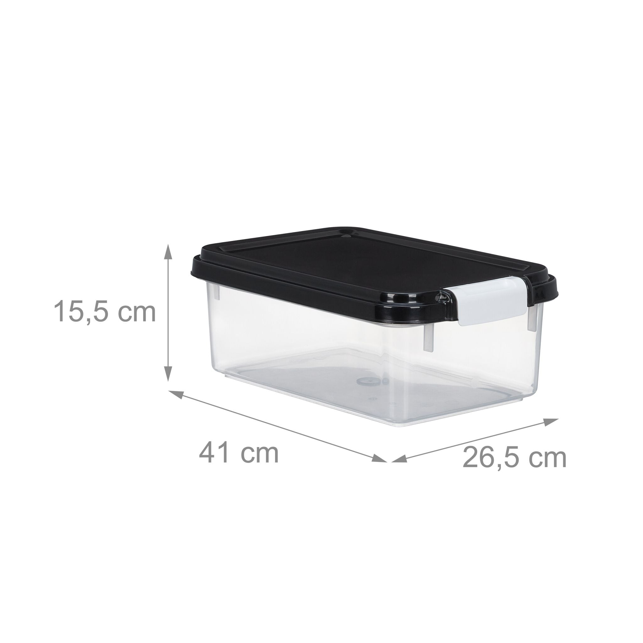 Hundefutter Aufbewahrungsbox 2er-Set Schwarz-Transparent