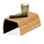 Sofatablett Bambus Hellbraun-Schwarz von Relaxdays
