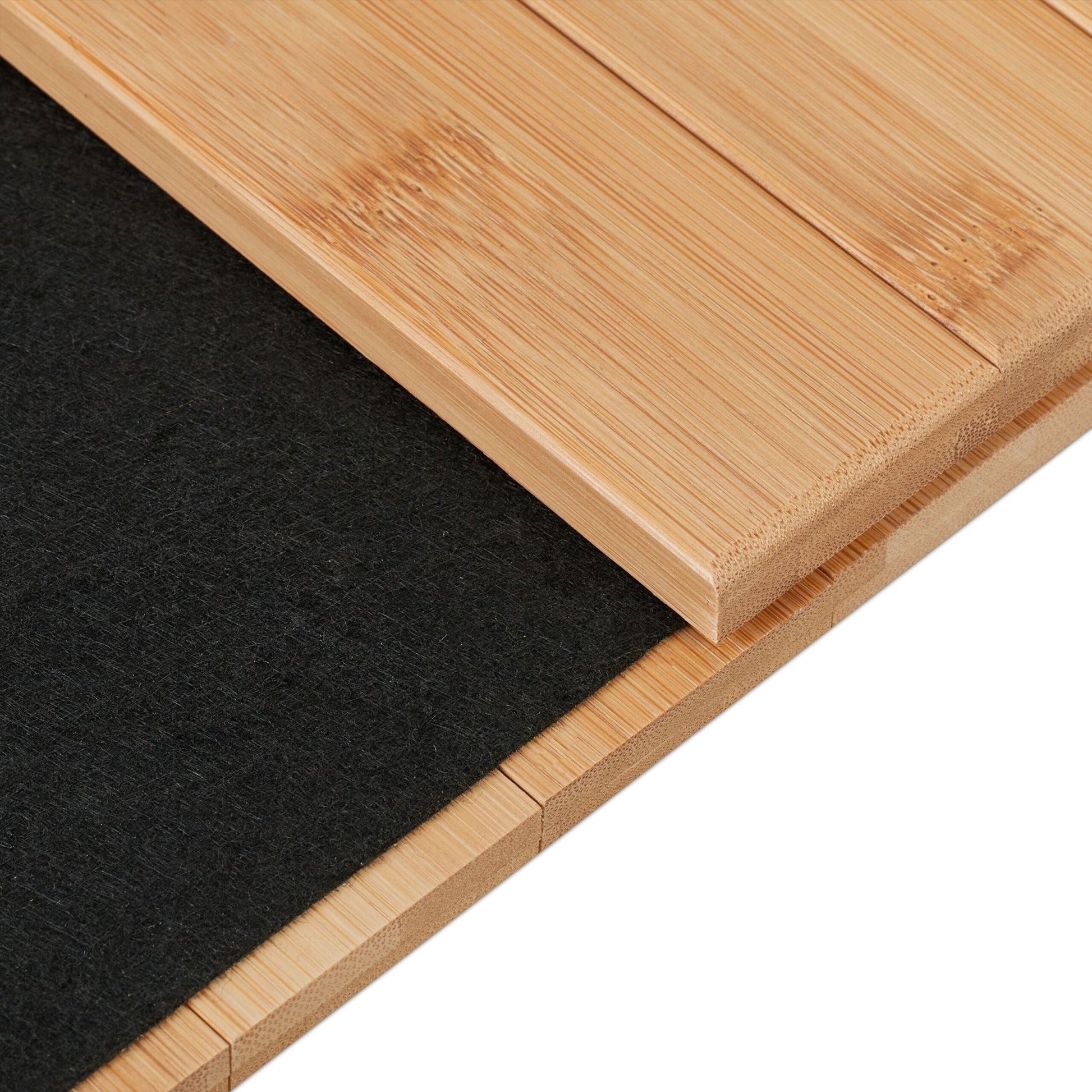 Sofatablett Bambus Hellbraun-Schwarz von Relaxdays