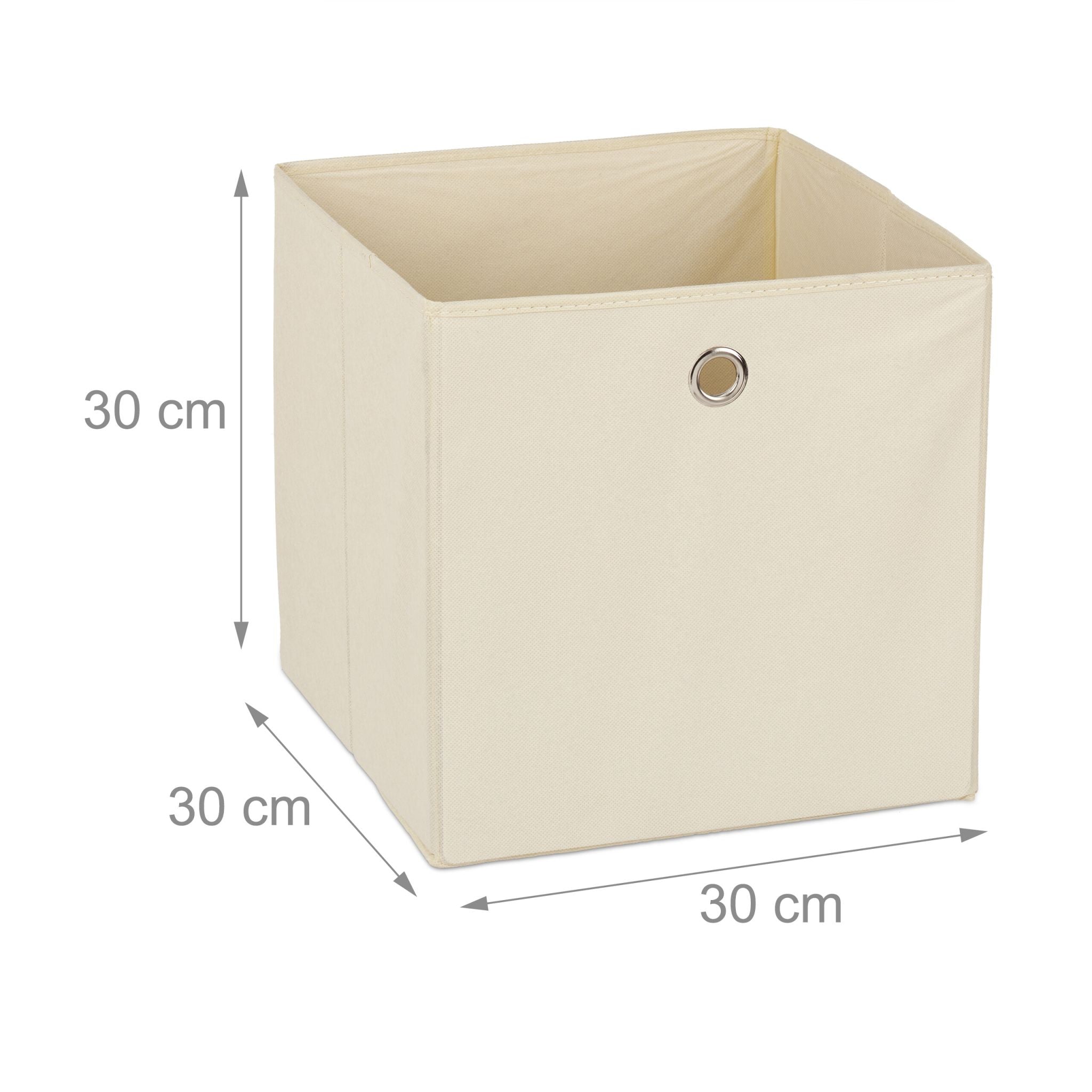Aufbewahrungsbox 4er-Set Beige-Silber von Relaxdays