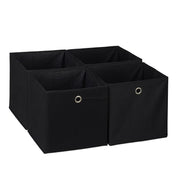 Aufbewahrungsbox 4er-Set Schwarz-Silber von Relaxdays