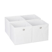 Aufbewahrungsbox 4er-Set Weiss-Silber von Relaxdays