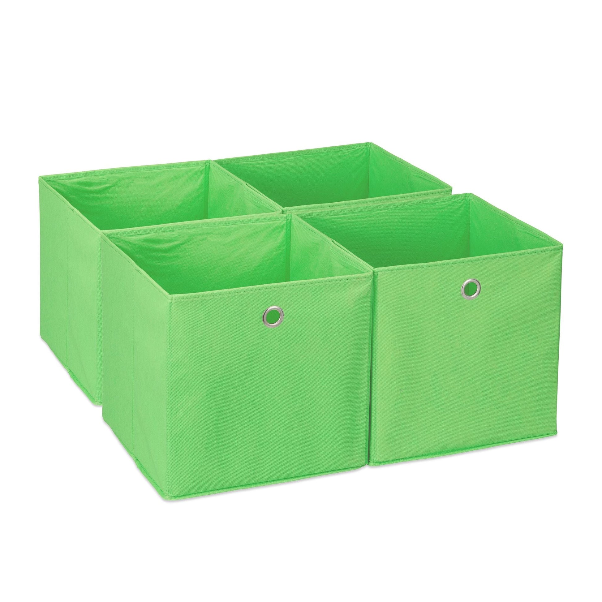 Aufbewahrungsbox 4er-Set Grün-Silber von Relaxdays