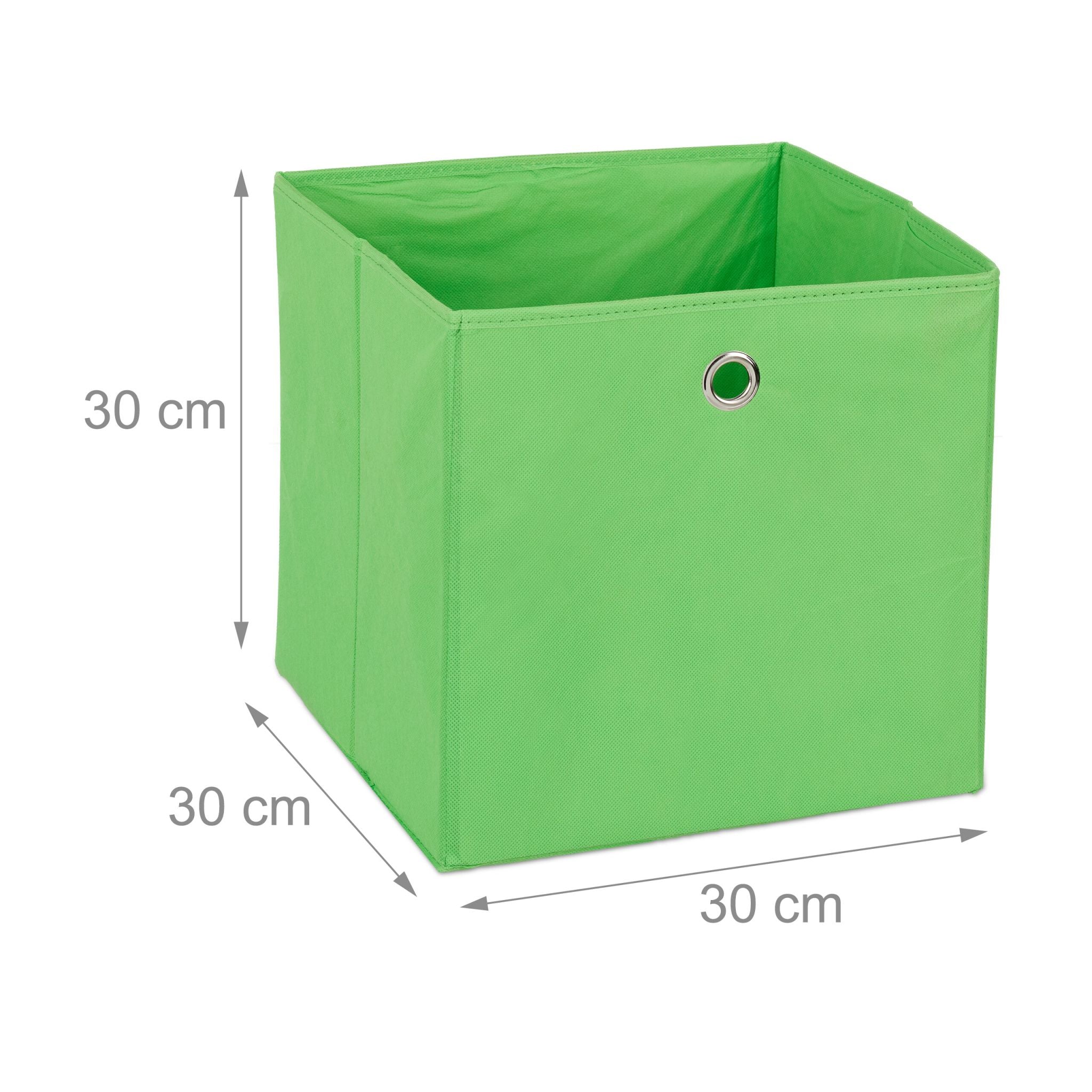 Aufbewahrungsbox 4er-Set Grün-Silber von Relaxdays