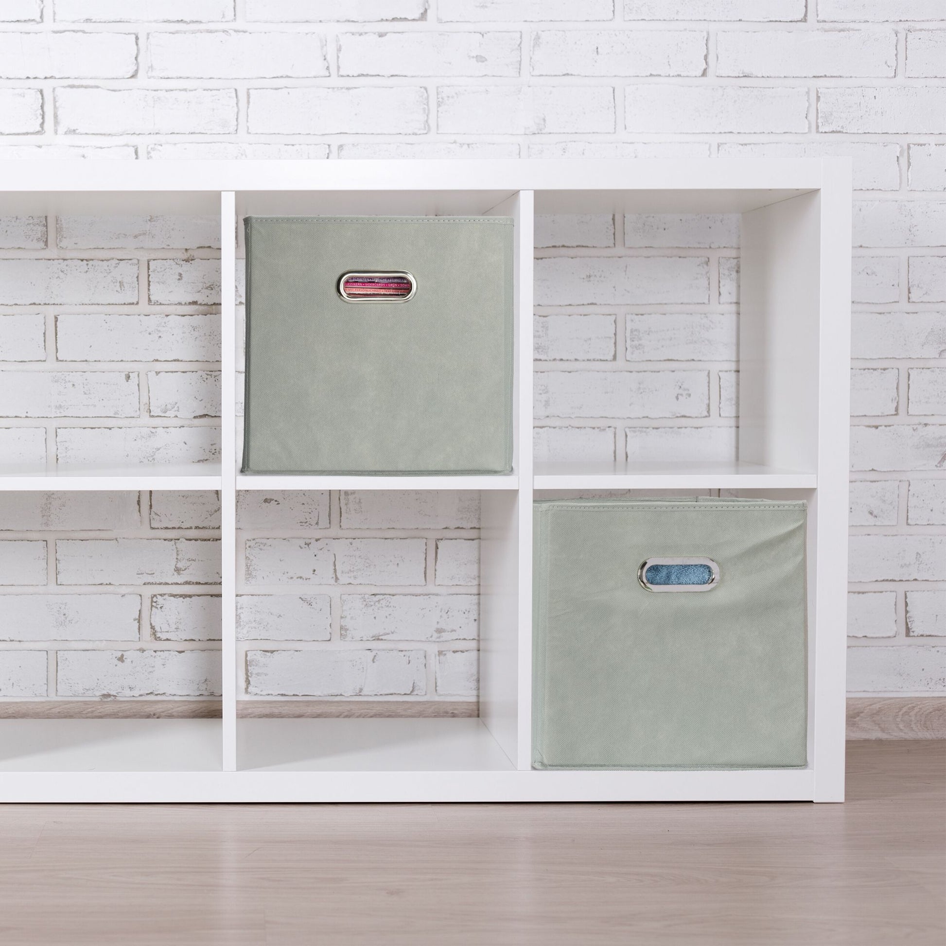 Aufbewahrungsbox 4er-Set Silber-Grau von Relaxdays