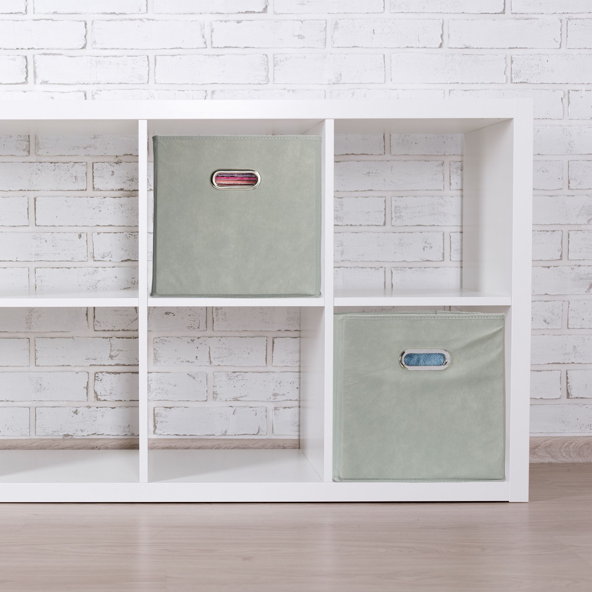 Aufbewahrungsbox 4er-Set Silber-Grau von Relaxdays