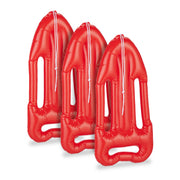 Rettungsboje aufblasbar 3er-Set Weiss-Rot von Relaxdays