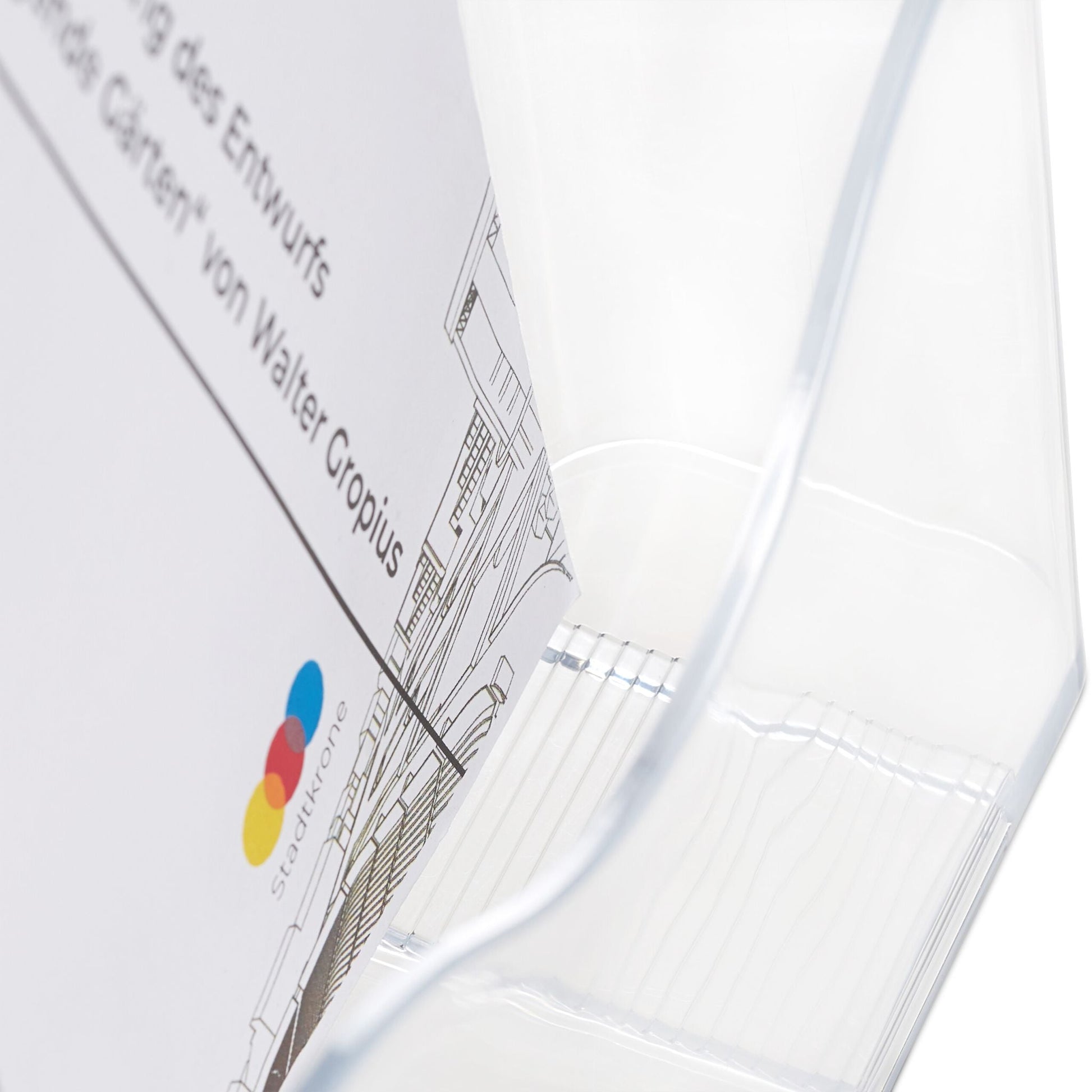 Prospektständer für DIN A5 10er-Set Transparent von Relaxdays