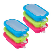 Eisformen 6er-Set Silikon Blau-Grün-Pink